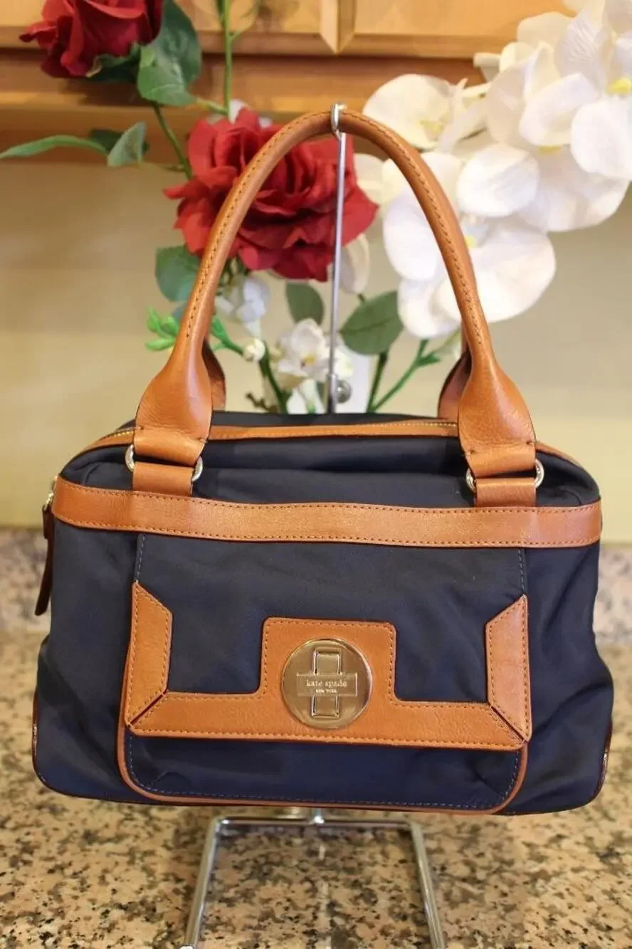 KATE SPADE MINI SIMONE PRINCE STREET NAVY SMALL SATCHEL BAG #WKRU0618 (PU120